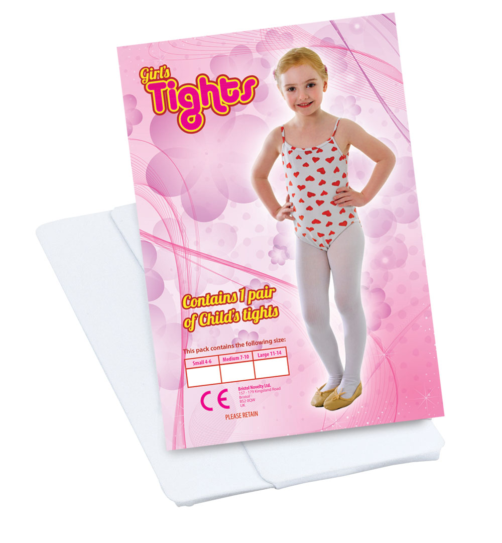 Childs Tights White 4/6 Small